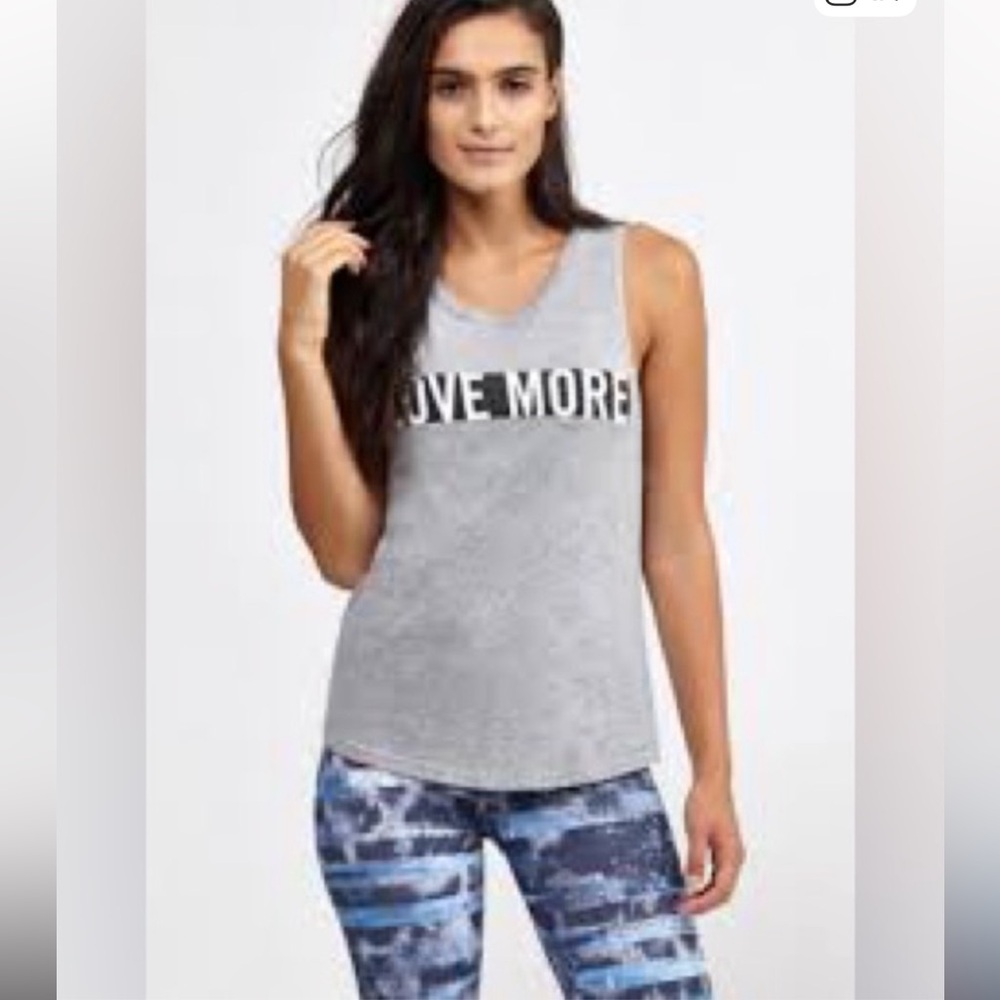 Spiritual Gangster Gray Muscle Tank Love More Print